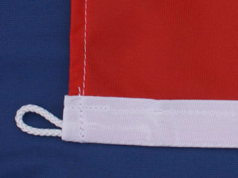 Wykończenie tzw. żeglarskie - tunel z linką (pentelką).