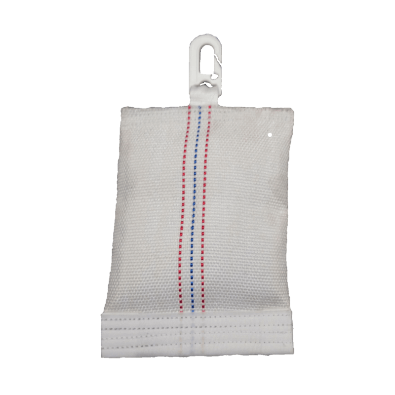 Tekstylny obciążnik do flag zapobiega zwijaniu się flagi do góry.