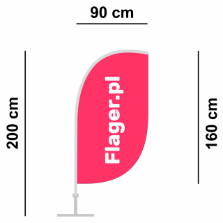 Winder o tradycyjnym zaokrąglonym kształcie, maszt aluminiowo-elastyczny - wys. 200 cm.