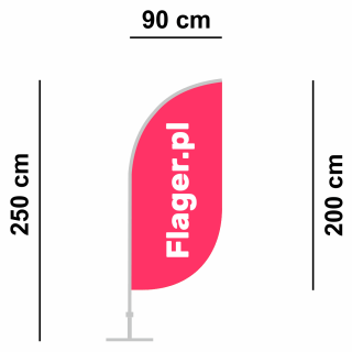 Winder o tradycyjnym zaokrąglonym kształcie, maszt aluminiowy - wys. 250 cm.