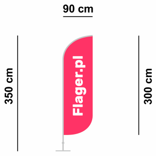 Winder o tradycyjnym zaokrąglonym kształcie, maszt aluminiowy - wys. 350 cm.