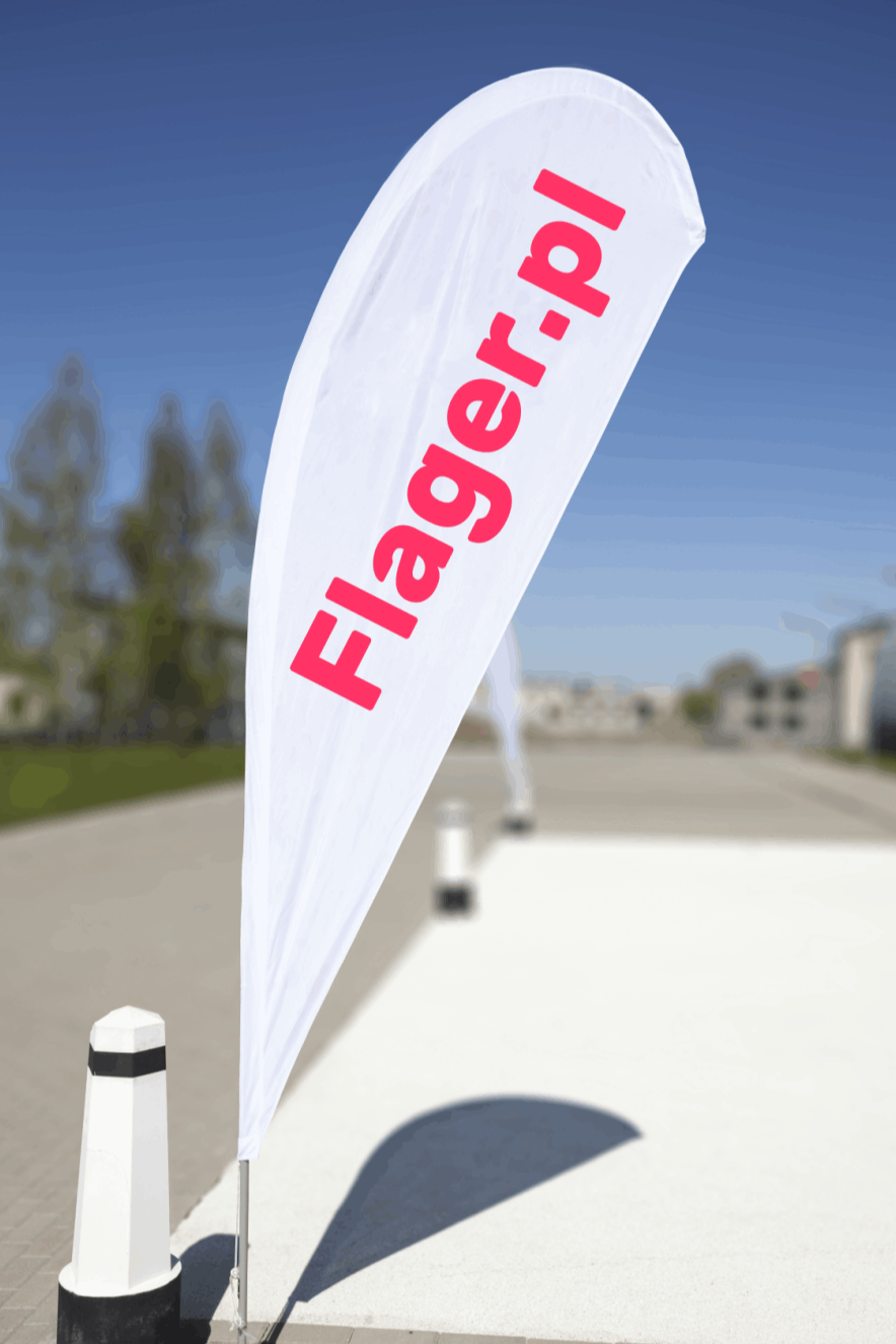 Winder w kształcie łezki o aluminiowo-elastycznym maszcie.